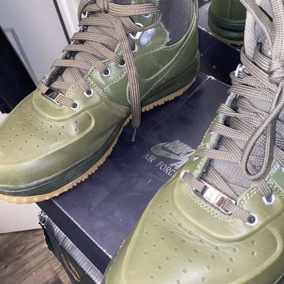 Waterproof Army Green Air Force 1’s - Picture 2 of 8